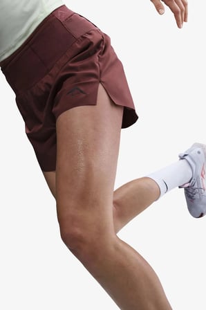 Nike Dri-Fit Brief-Lined Trail Running Short Fermuar Cepli Reflektörlü Slip Astarlı Kadın Koşu Şortu Kahverengi