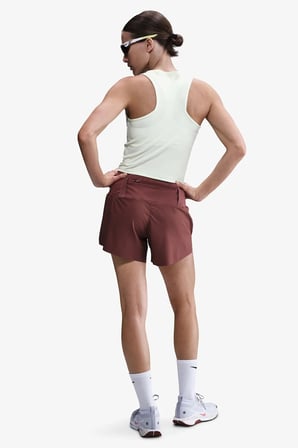 Nike Dri-Fit Brief-Lined Trail Running Short Fermuar Cepli Reflektörlü Slip Astarlı Kadın Koşu Şortu Kahverengi
