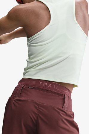 Nike Dri-Fit Brief-Lined Trail Running Short Fermuar Cepli Reflektörlü Slip Astarlı Kadın Koşu Şortu Kahverengi