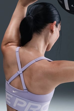 Nike Pro Indy Plunge-Support Bra Kadın Spor Bra Lila