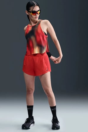 Nike Dri Fit ADV Art Crop Womens Tank Red Kadın Crop Koşu Atleti Kırmızı