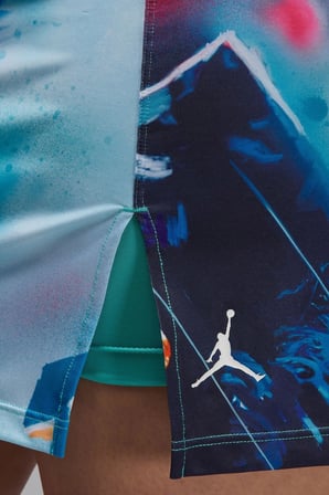 Nike Jordan Printed Knit Womens Skirt Grafik Baskılı Taytlı Kadın Günlük Etek Mavi