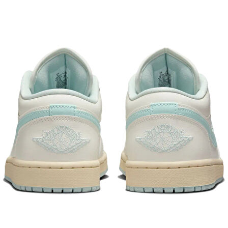 Nike Air Jordan 1 Low Womens Leather Sneaker Hakiki Deri Kadın Günlük Spor Ayakkabı Beyaz-Yeşil