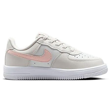 Nike Air Force 1 AF1 PS Leather Unisex Sneaker Hakiki Deri  Lastik Bağcıklı Cırtlı Çocuk Günlük Spor Ayakkabı Krem
