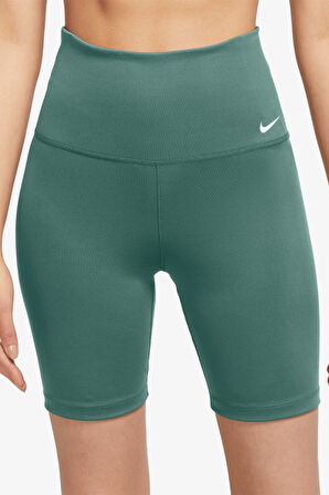 Nike One High Rise 7 inch Tight Shorts Yüksek Belli 2 Cepli Kadın Biker Tayt Şort Yeşi