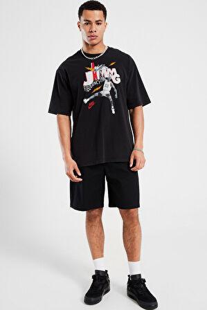Nike Jordan Brand 85 SS Crew Erkek Grafikli Tişört Siyah