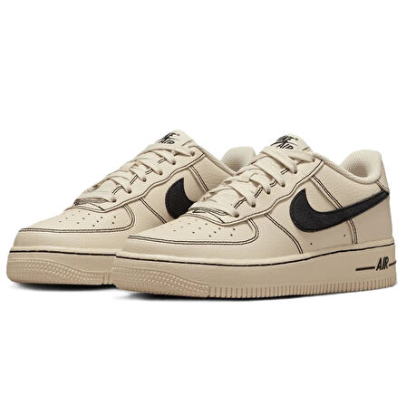 Nike Air Force 1 LV8 4 (AF1) Unisex Leather Sneaker Hakiki Deri Günlük Spor Ayakkabı Bej
