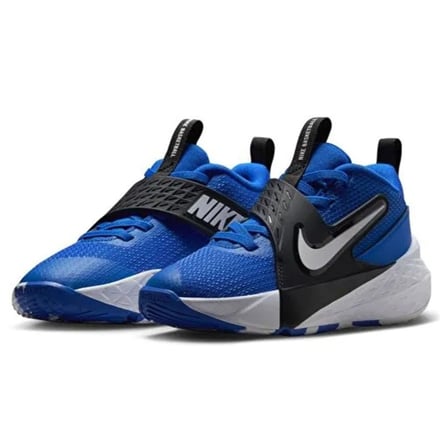 Nike Team Hustle D 12(PS) Unisex Basketball Shoes Lastik Bağcıklı Cırtlı Basketbol Ayakkabısı Mavi