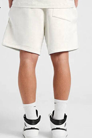 Nike Jordan Brooklyn Fleece Men's Graphic Shorts Erkek Pamuklu Şort Kırık Beyaz