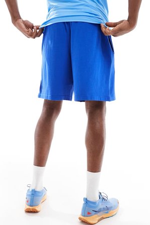 Nike Club Knit Shorts With Graphic Print Erkek Pamuklu Örgü Şort Mavi