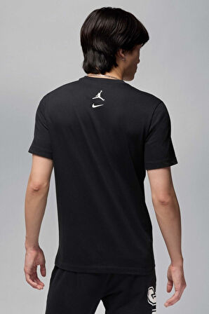Nike Jordan MVP SS Crew Mens T-Shirt Erkek Günlük Pamuklu Tişört Siyah