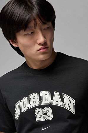 Nike Jordan MVP SS Crew Mens T-Shirt Erkek Günlük Pamuklu Tişört Siyah