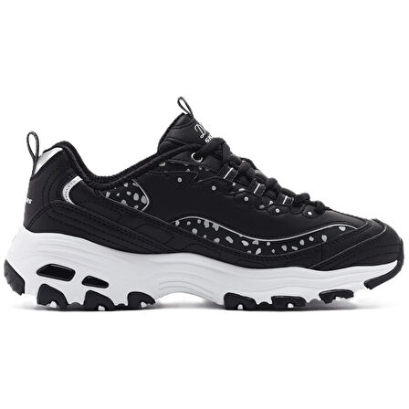 Skechers D'Lites Wildcats Memory Foam Womens Sneaker Black Hafızalı Taban Kadın Günlük Spor Ayakkabı Siyah