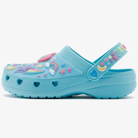 Skechers Heart Charmer - Girly Land Kids Lights Slipper Bantlı Işıklı Çocuk Terlik Mavi