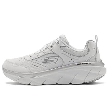 Skechers D'lux Walker 2.0-Gradient Glam Memory Foam Leather Womens Walking Shoes Hakiki Deri Hafızalı Taban Kadın Yürüyüş Ayakkabısı Beyaz