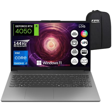 Loq I7-12650HX RTX4050 16GB Ram 512GB SSD 15.6" Fhd IPS 144Hz W11 Taşınabilir Bilgisayar 83LK002VTR