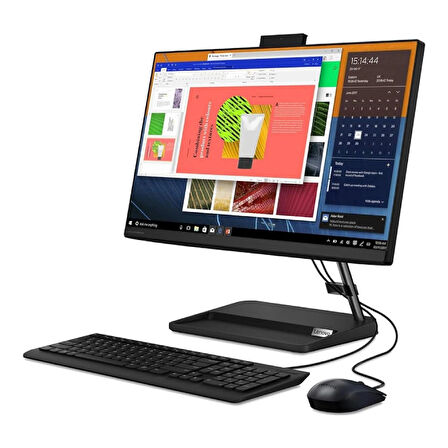 Lenovo IdeaCentre AIO 3 24IAP7 Intel Core i5-12450H 8GB 1TB SSD Intel UHD Graphics 23.8 FHD IPS FreeDos F0GH01GCTR Klavye+Mouse Siyah All in One Bilgisayar