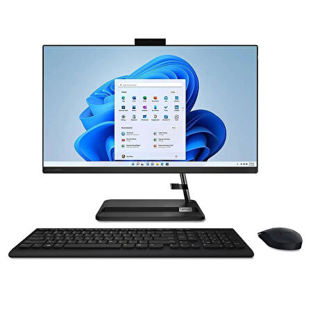 Lenovo IdeaCentre AIO 3 27IAP7 Intel Core i5-12450H 16GB 1TB SSD Intel UHD Graphics FreeDos 27 IPS FHD F0GJ011VTR Kablosuz Klavye+Mouse Siyah All In One Bilgisayar