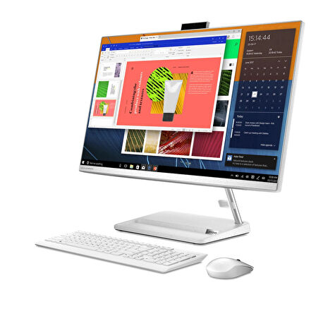 Lenovo IdeaCentre AIO 3 27IAP7 Intel Core i5-12450H 16GB 1TB SSD Intel UHD Graphics FreeDos 27 FHD IPS F0GJ011WTR Kablosuz Klavye+Mouse Beyaz All In One Bilgisayar