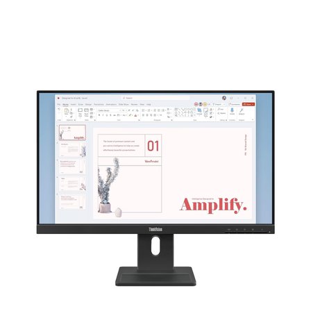 Lenovo ThinkVision E24-40 23.8 İnç 64BAMAR1TK 100Hz 4ms Pivot Yükseklik Ayarlı HDMI DisplayPort VGA Hoparlör Full HD IPS Monitör