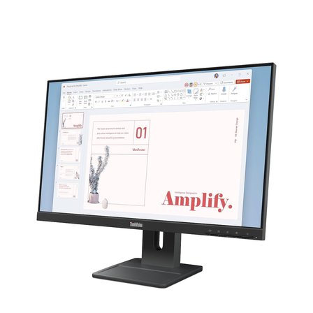 Lenovo ThinkVision E24-40 23.8 İnç 64BAMAR1TK 100Hz 4ms Pivot Yükseklik Ayarlı HDMI DisplayPort VGA Hoparlör Full HD IPS Monitör