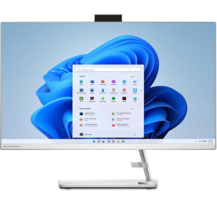 Lenovo IdeaCentre AIO3 27IAP7 Intel Core i5-12450H 16GB 512GB SSD Intel UHD Graphics 27 FHD IPS FreeDos F0GJ0127TR Klavye+Mouse Beyaz All In One Bilgisayar
