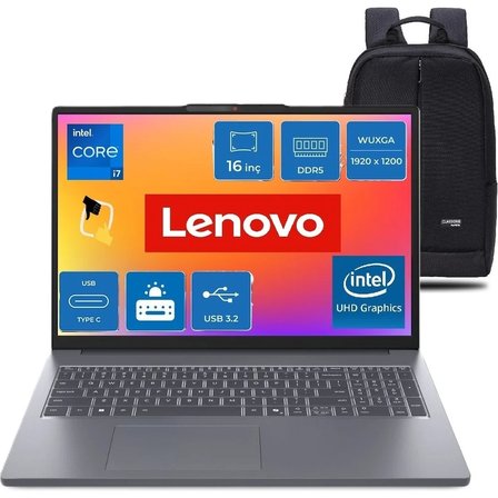 Lenovo Ideapad Slim 3 16IRH10 Intel Core I7 13620H 8gb 512GB SSD Windows 11 Pro 16" Fhd Taşınabilir Bilgisayar 83K2001VTR Snertech Çanta Hediye