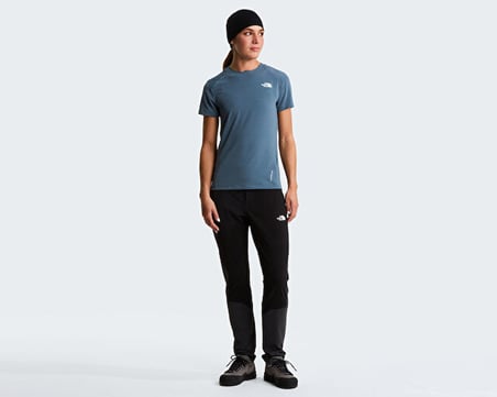 The North Face W LIGHTNING ALPINE S/S Kadın Outdoor Tişörtü NF0A8BT50U31 Gri