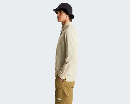The North Face M Packable Long Sleeve Shirt Erkek Günlük Gömlek NF0A8FTRDOM1 Bej
