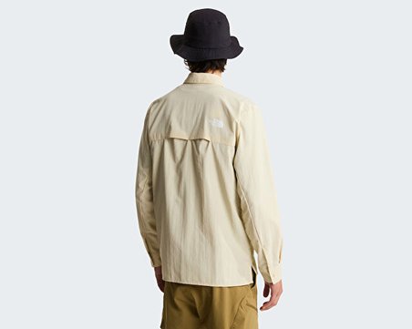 The North Face M Packable Long Sleeve Shirt Erkek Günlük Gömlek NF0A8FTRDOM1 Bej
