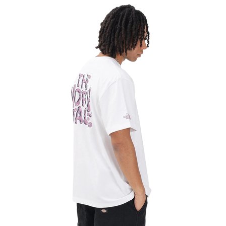 Drip Logo Relaxed Graphic Erkek Beyaz Outdoor T-Shirt NF0A8GABFN41