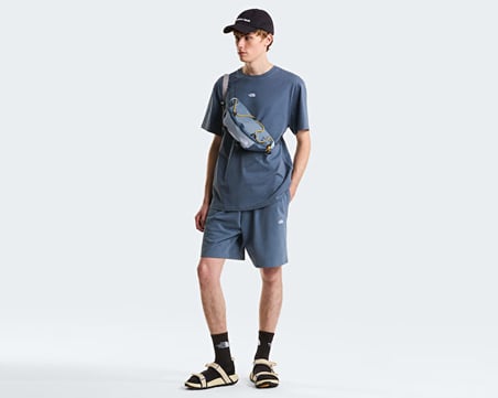 The North Face M ESSENTIAL LIGHT RELAXED SHORTS Erkek Outdoor Şortu NF0A8GQ90U31 Gri