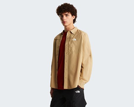 The North Face M SEQUOIA LONG SLEEVE SHIRT Erkek Outdoor Gömlek NF0A8FU5LK51 Haki