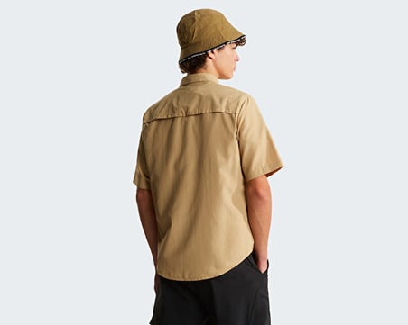 The North Face M Sequoia Short Sleeve Shirt Erkek Outdoor Kısa Kollu Gömlek NF0A8FU6LK51 Bej