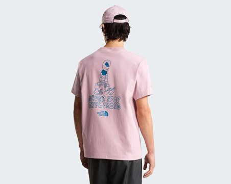 The North Face M ALIEN  RELAXED SHORT SLEEVE TEE-GRAPHI Erkek Outdoor Tişörtü NF0A8G9G0SO1 Pembe