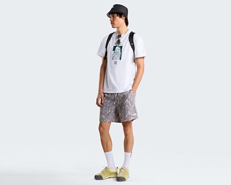 The North Face M EXPLORER RELAXED SHORT SLEEVE TEE-GRAP Erkek Outdoor Tişörtü NF0A8G9MFN41 Beyaz