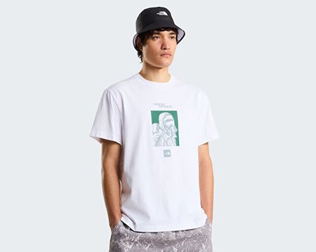 The North Face M EXPLORER RELAXED SHORT SLEEVE TEE-GRAP Erkek Outdoor Tişörtü NF0A8G9MFN41 Beyaz