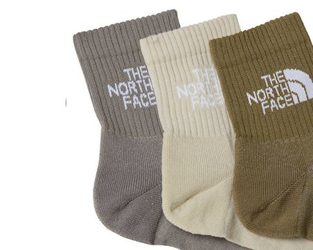 The North Face Multi Sport Cush Quarter Sock 3P Çorap (3 Çift) NF0A882GN6T1 Gri