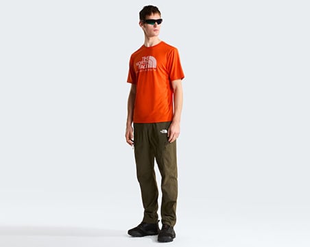 The North Face M 24/7 S/S TEE LOGO GRAPHIC REG Erkek Outdoor Tişörtü NF0A8BEJG6L1 Turuncu