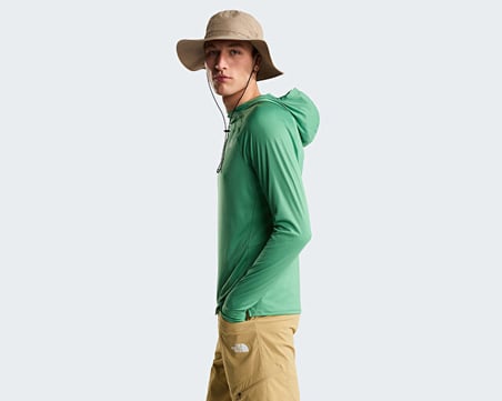 The North Face M Sunriser Hoodie Erkek Outdoor Uzun Kollu Tişört NF0A8BN8G571Mavi