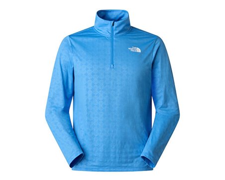 The North Face M 24/7 PENTADOME EMBOSSED 1/4 ZIP TEE Erkek Outdoor Tişörtü NF0A8G88H0F1 Mavi