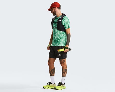 The North Face M 24/7 SHORT SLEEVE T-SHIRT REG-PRINT Erkek Outdoor Tişörtü NF0A8G85MDI1 Yeşil