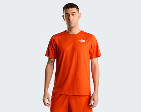 The North Face M 24/7 PENTADOME EMBOSSED REG SS TEE Erkek Outdoor Tişörtü NF0A8G87G6L1 Turuncu