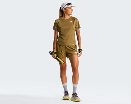 The North Face W SUNRISER SS Kadın Outdoor Tişörtü NF0A8BBX2EL1 Kahverengi