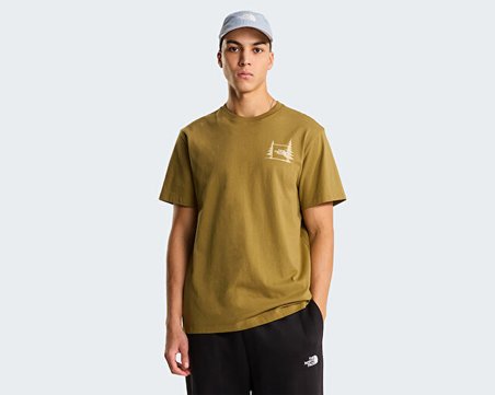The North Face M CAMPING RELAXED SHORT SLEEVE TEE-GRAPH Erkek Outdoor Tişörtü NF0A8GQM2EL1 Kahverengi