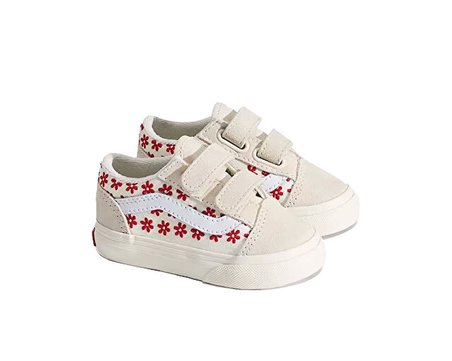 Vans Old Skool V Bebek Günlük Ayakkabı VN000CTGIZQ1 Kırmızı
