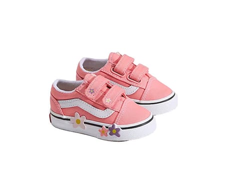 Vans OLD SKOOL V FLOWER Çocuk Günlük Ayakkabı VN000Z5XGSB1 Pembe