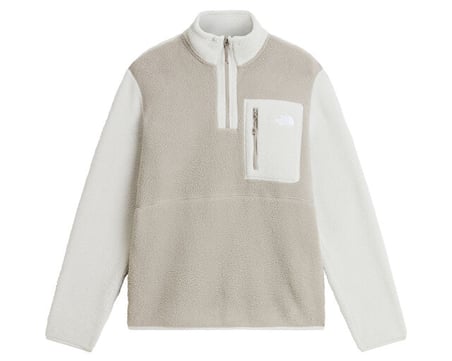 The North Face M YUMIORI 1/4 ZIP Erkek Outdoor Çeyrek Fermuarlı Polar Üst NF0A883SSM41 Bej