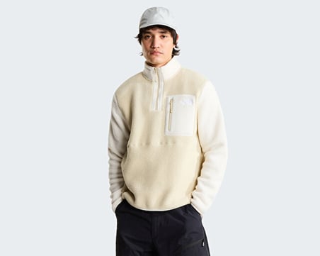The North Face M YUMIORI 1/4 ZIP Erkek Outdoor Çeyrek Fermuarlı Polar Üst NF0A883SMIA1 Bej