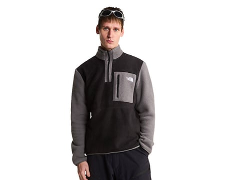 The North Face M YUMIORI 1/4 ZIP Erkek Outdoor Çeyrek Fermuarlı Polar Üst NF0A883SWOO1 Siyah